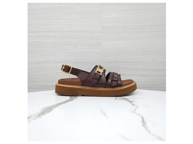 Céline Sandali in vitello Triomphe Marrone Scuro - vista 11