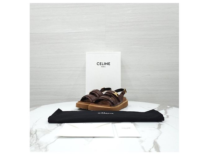 Céline Sandali in vitello Triomphe Marrone Scuro - vista 14