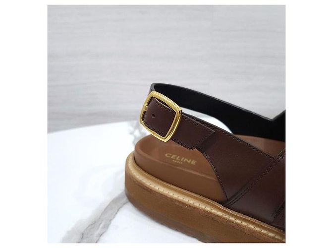 Céline Sandali in vitello Triomphe Marrone Scuro - vista 6