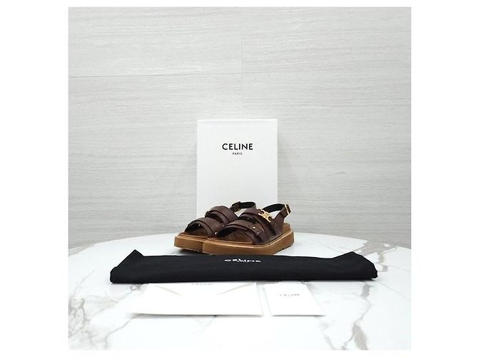 Céline Sandali in vitello Triomphe Marrone Scuro - vista 7