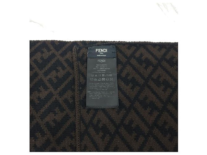 Fendi Wollschal mit FF-Intarsienmuster - Ansicht 13