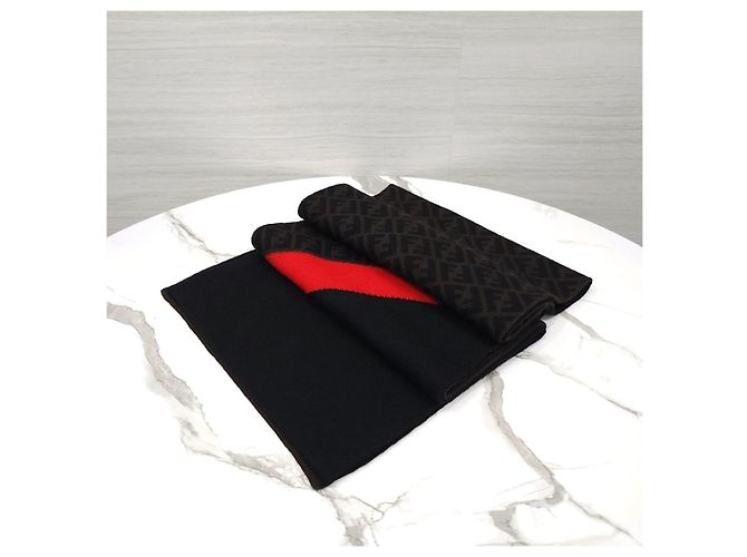 Fendi Wollschal mit FF-Intarsienmuster - Ansicht 8