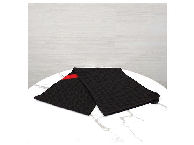 Fendi Wollschal mit FF-Intarsienmuster - Ansicht 9