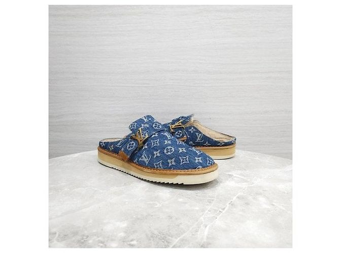 Louis Vuitton Mules cozy in denim monogram - vista 3