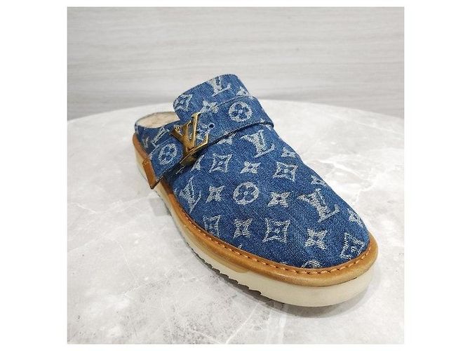Louis Vuitton Mules cozy in denim monogram - vista 6