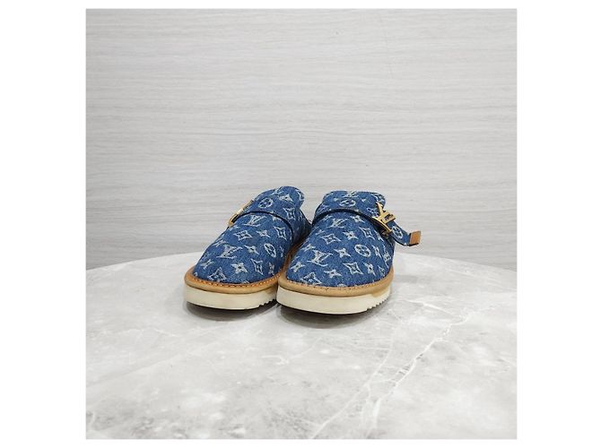 Louis Vuitton Mules cozy in denim monogram - vista 8