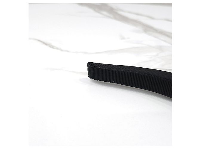 Prada Fascia per capelli in nylon con logo triangolare nero - vista 13