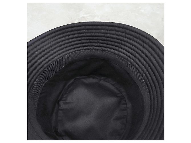 Prada Cappello bucket con logo triangolo nero - vista 13