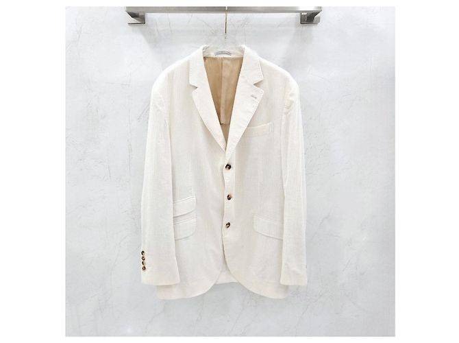 Brunello Cucinelli Cord-Blazer Jacke Elfenbein - Ansicht 5