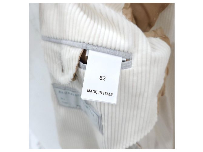 Brunello Cucinelli Cord-Blazer Jacke Elfenbein - Ansicht 8