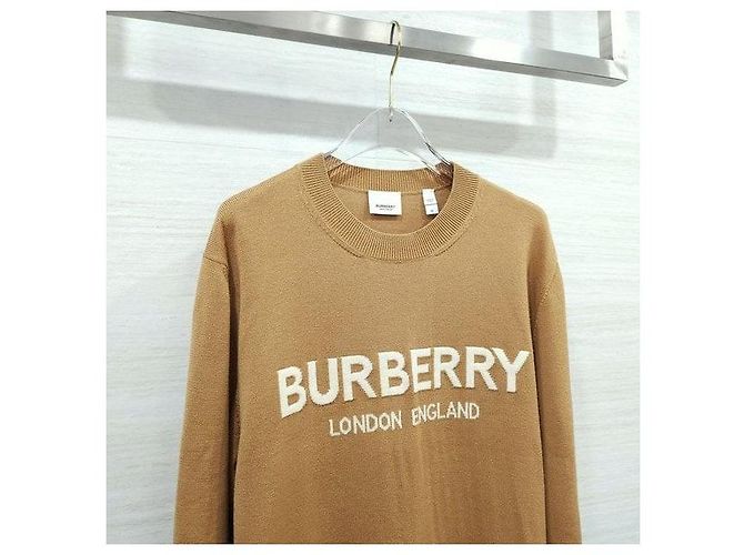 Burberry Strickpullover mit Intarsia-Logo in Camel - Ansicht 3