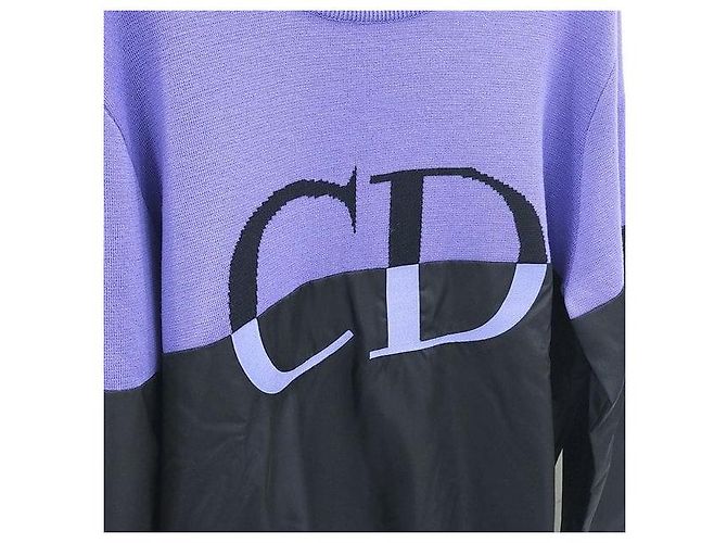 Dior Wolle-Nylon-Strick mit CD-Logo in Lila - Ansicht 3