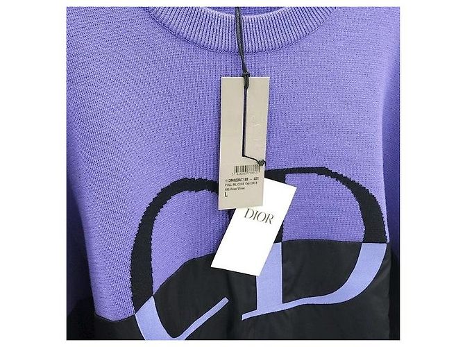 Dior Wolle-Nylon-Strick mit CD-Logo in Lila - Ansicht 5