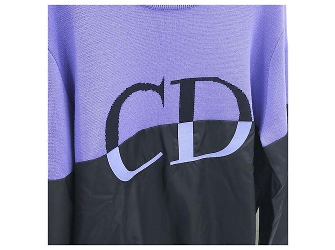 Dior Wolle-Nylon-Strick mit CD-Logo in Lila - Ansicht 9
