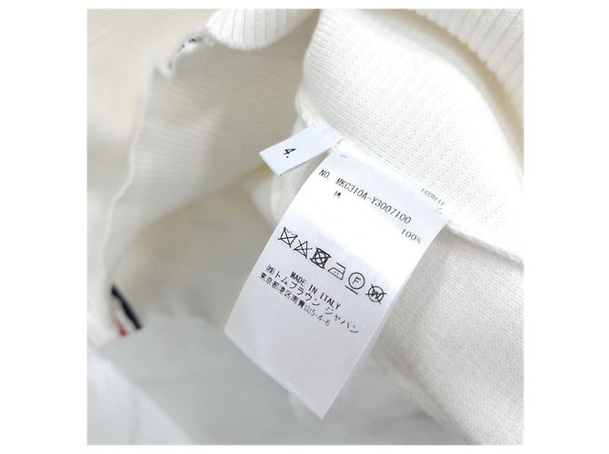 Thom Browne Milano Stitch White Armband Cardigan - Ansicht 12