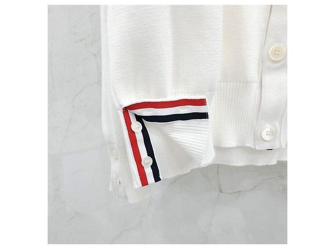 Thom Browne Milano Stitch White Armband Cardigan - Ansicht 3