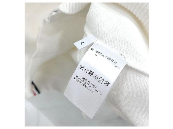 Thom Browne Milano Stitch White Armband Cardigan - Ansicht 6
