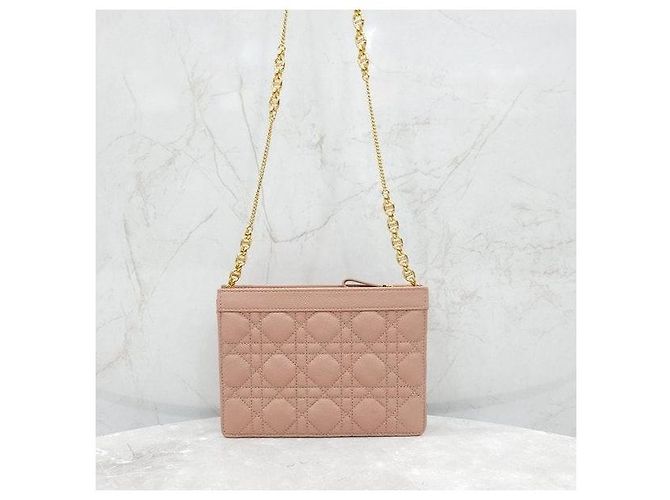 Dior Borsa a catena e pochette con zip Caro Rosa - vista 3