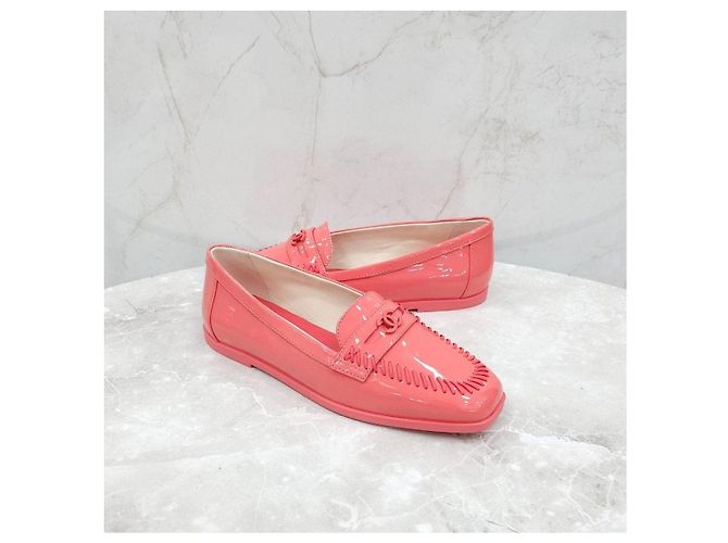 Mocassini Chanel in vernice rosa - vista 10