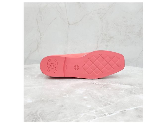 Mocassini Chanel in vernice rosa - vista 14