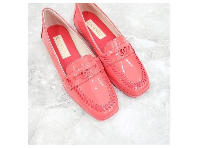 Mocassini Chanel in vernice rosa - vista 6