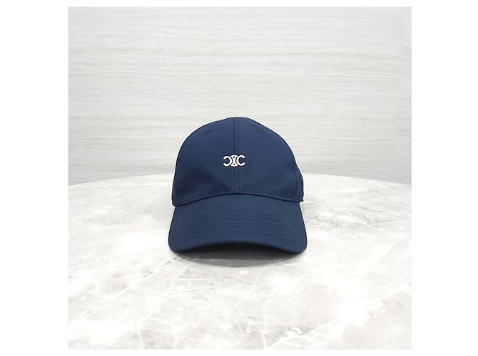 Céline Baseball Cap Cotton Gabardine Marine - Ansicht 11