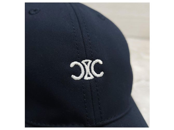 Céline Baseball Cap Cotton Gabardine Marine - Ansicht 14