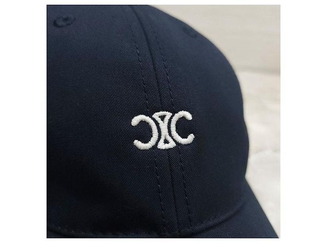 Céline Baseball Cap Cotton Gabardine Marine - Ansicht 5