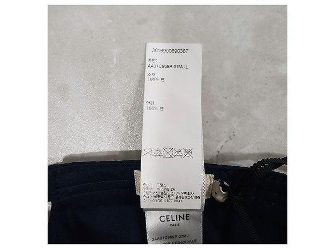 Céline Baseball Cap Cotton Gabardine Marine - Ansicht 8