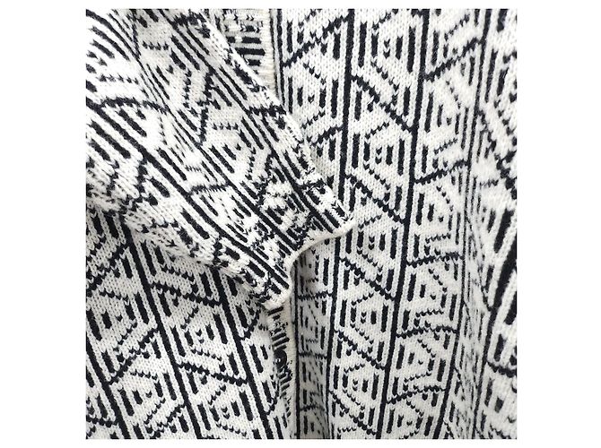 Prada Strickcardigan mit Multi-Pattern in Schwarz-Weiß - Ansicht 10