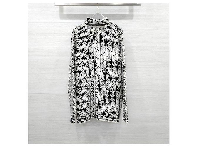 Prada Strickcardigan mit Multi-Pattern in Schwarz-Weiß - Ansicht 2
