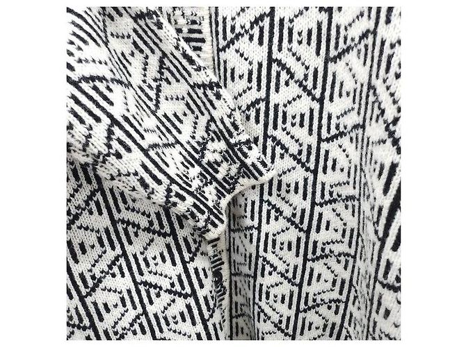 Prada Strickcardigan mit Multi-Pattern in Schwarz-Weiß - Ansicht 4