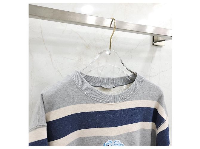 Dior Gestreifter Sweatshirt mit Bären-Logo - Ansicht 11
