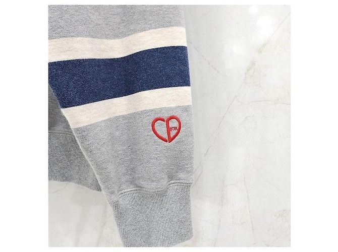 Dior Gestreifter Sweatshirt mit Bären-Logo - Ansicht 5