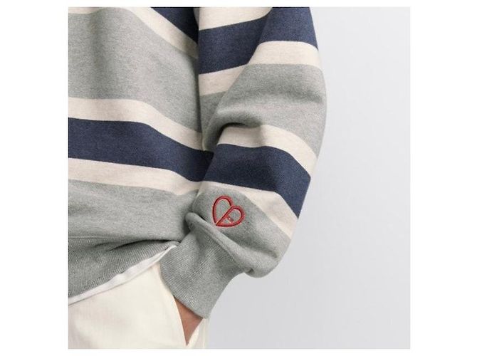 Dior Gestreifter Sweatshirt mit Bären-Logo - Ansicht 8