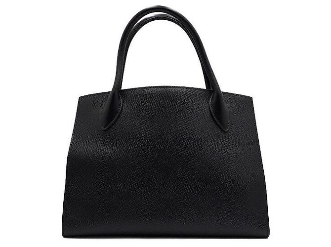 Prada Borsa Tote e borsa a tracolla Monochrome Gold in Saffiano nero - vista 4