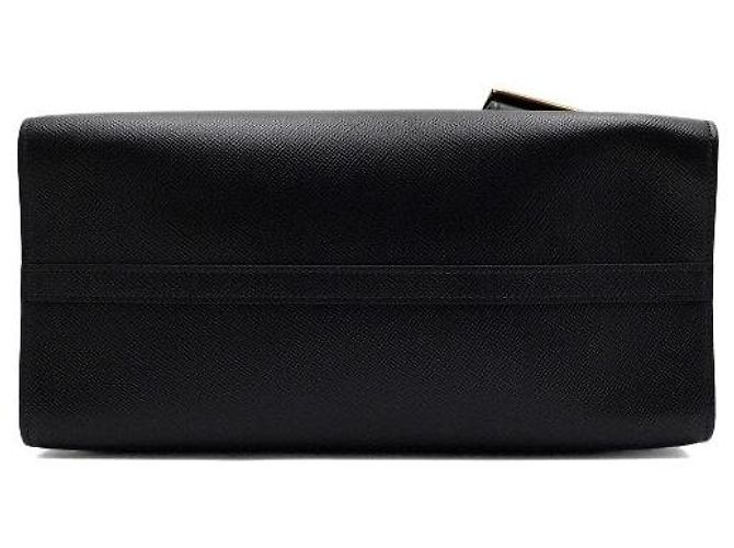 Prada Borsa Tote e borsa a tracolla Monochrome Gold in Saffiano nero - vista 6