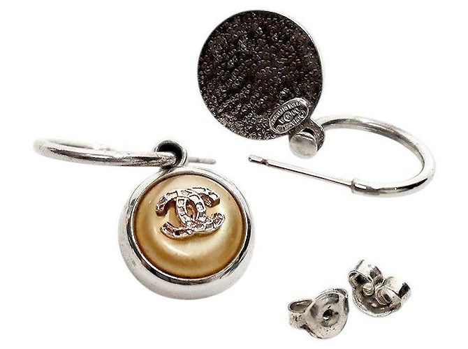 Chanel Round CC Silver Ohrringe - Ansicht 4
