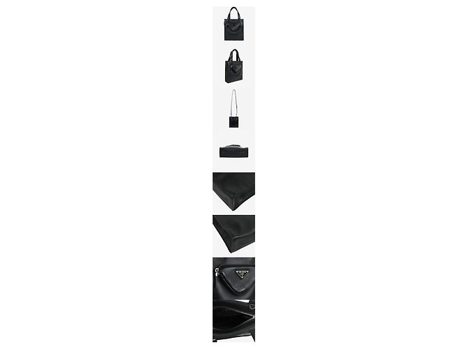 Prada Borsa Tote con Tasca Triangle in Pelle Napa Nera - vista 2