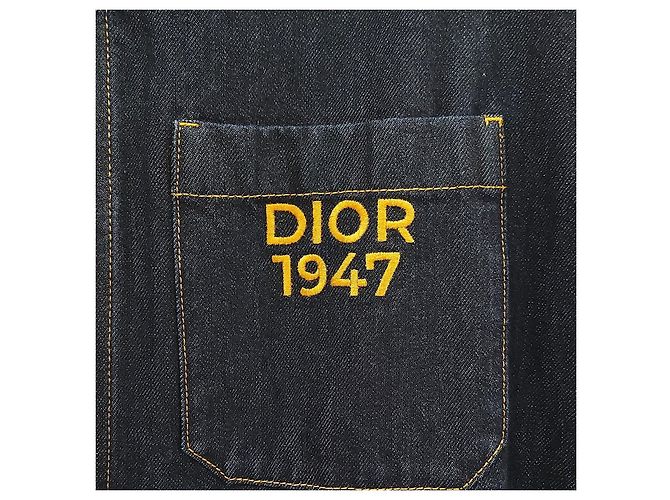 Dior Giacca Bomber in Denim di Cotone con Logo Ricamato e Zip - vista 12