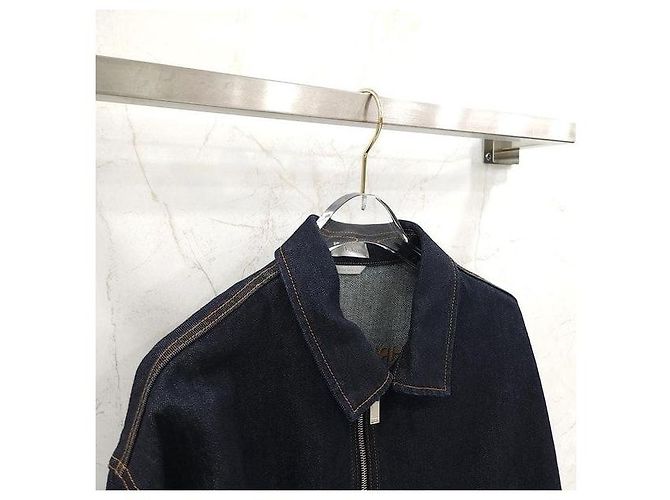 Dior Giacca Bomber in Denim di Cotone con Logo Ricamato e Zip - vista 3