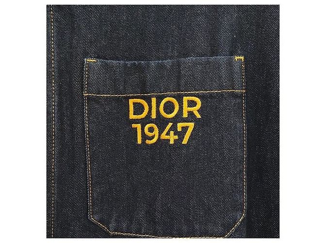 Dior Giacca Bomber in Denim di Cotone con Logo Ricamato e Zip - vista 4