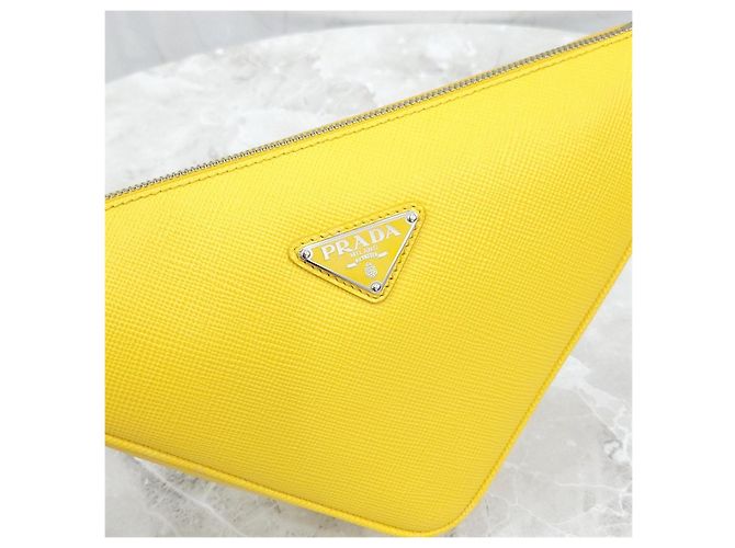 Prada Borsa a tracolla Triangle in pelle Saffiano - vista 15