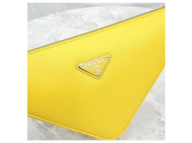 Prada Borsa a tracolla Triangle in pelle Saffiano - vista 4