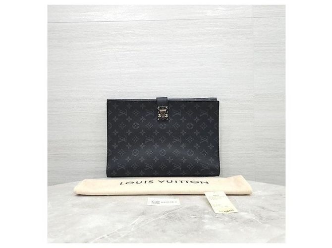 Louis Vuitton Monogram Eclipse Dokumenten-Tablet-Case Clutch - Ansicht 9