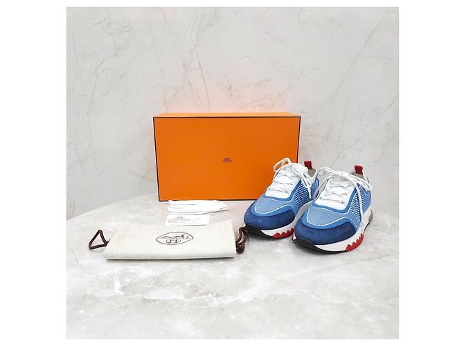 Hermès Addict Sneakers Blue Jeans - vista 12