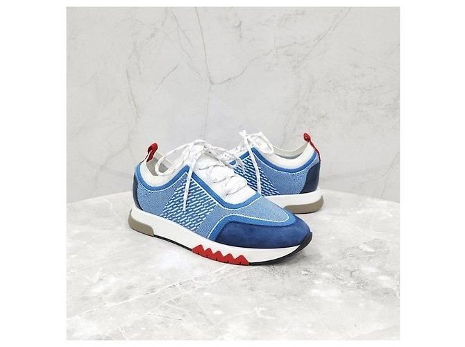 Hermès Addict Sneakers Blue Jeans - vista 3