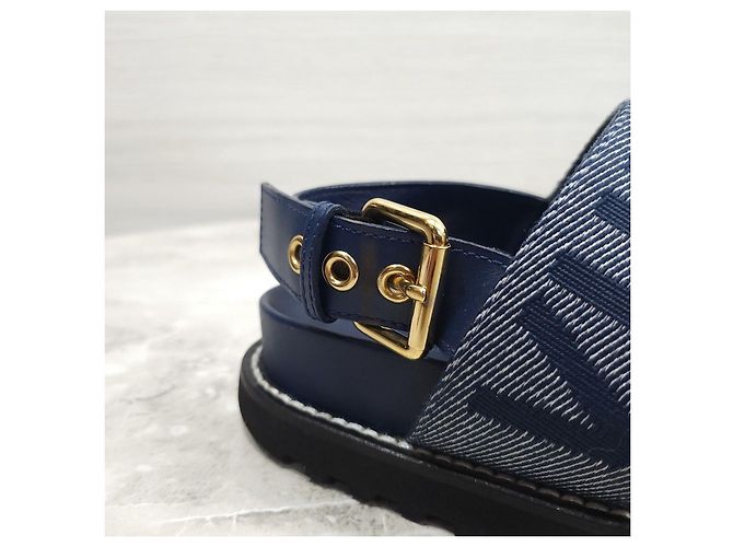 Louis Vuitton Sandali Paseo Flat Comfort Denim - vista 12