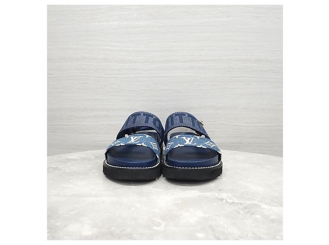 Louis Vuitton Sandali Paseo Flat Comfort Denim - vista 8