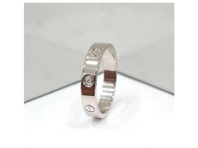 Cartier LOVE Ring mit Diamant in Weißgold - Ansicht 3